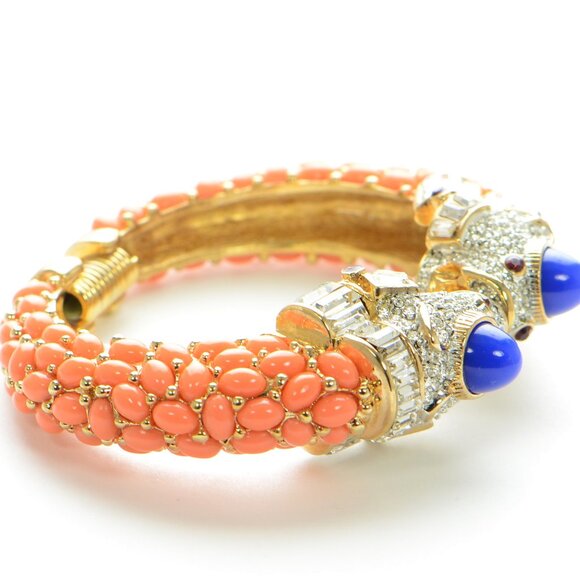 Vintage Kenneth Jay Lane KJL Koi Fish Cuff Bracelet - Picture 3 of 6